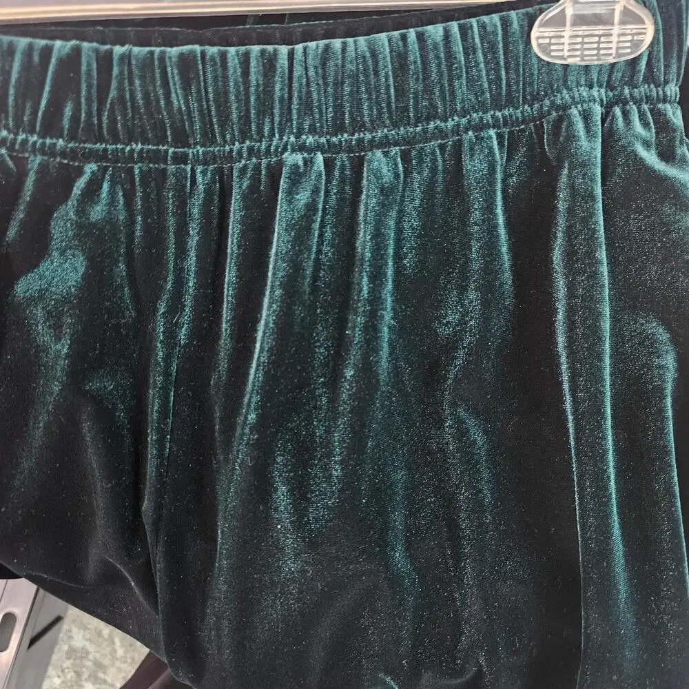 Vintage Bob Mackie Wearable Art Green Velour Velvet Pull-on Pants size Medium - Picture 5 of 7